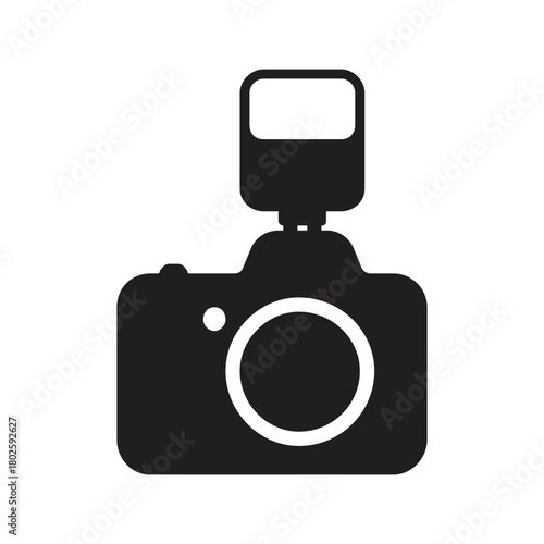 Professional Camera Photography and Video Recorder Icon Set Black Silhouette Vector Graphic