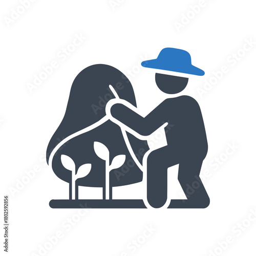 Farmer Tending Plants icon
