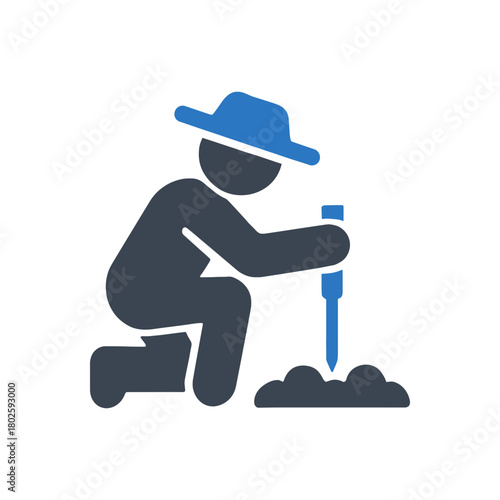 Farmer Testing Soil icon