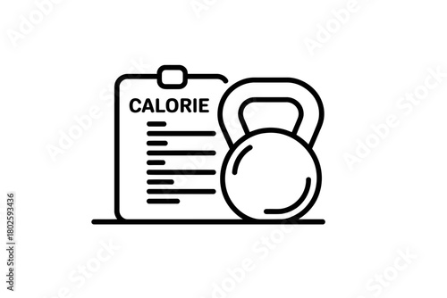 Calorie tracking and weight lifting fitness plan for health and wellness guide book