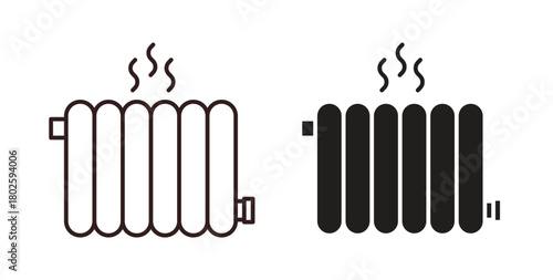 Radiator icon concept. Glyph vector illustration isolated. Simple solid style.