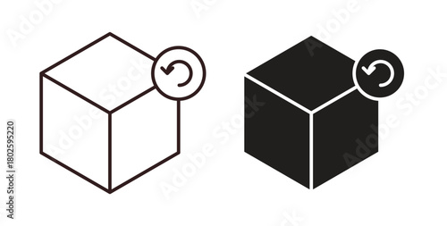 Return purchase icon concept. Glyph vector illustration isolated. Simple solid style.