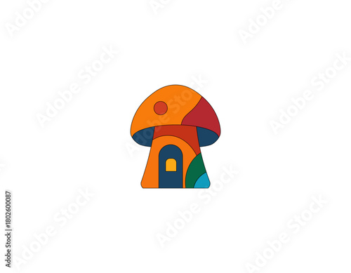 Cartoon mushrooms. Vector illustration, print for background, print on fabric, paper, wallpaper, packaging.	