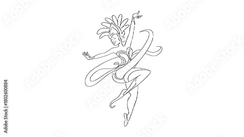 A graceful dancer in full flow.