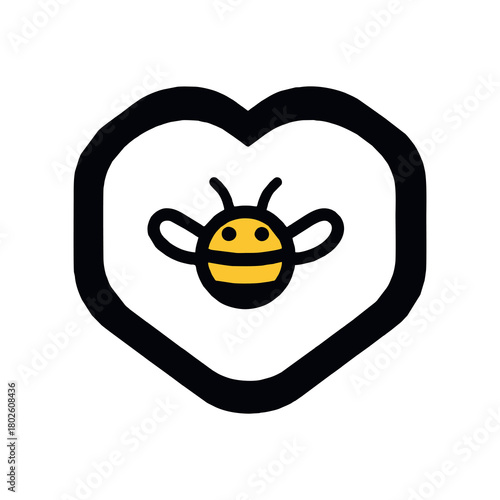 Honey Bee Logo Design, Minimalist Bee Vector, Modern Bee Emblem