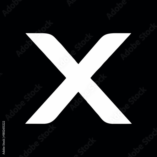 Black and White Cross Icon, Minimalist Religious Symbol, Vector Design