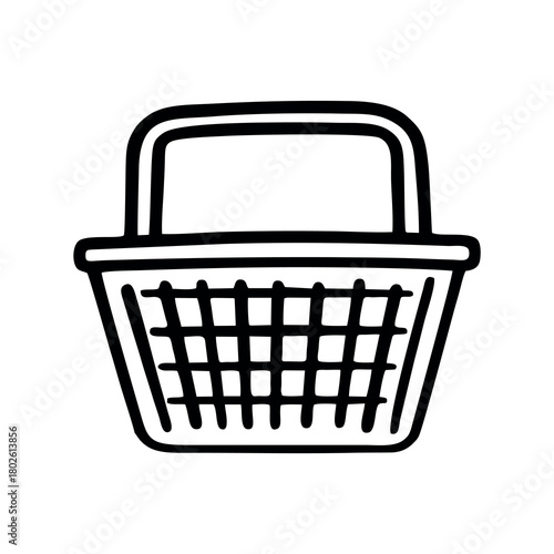 Shopping Basket Icon, Retail and E-commerce Vector, Modern Shopping Logo