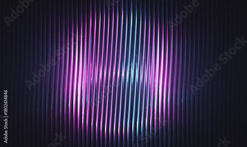 Abstract dark background vertical neon light lines bright pink and cyan glow wave pattern digital wallpaper texture