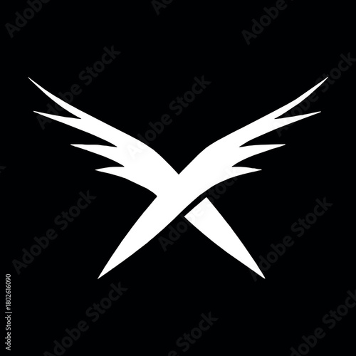 Black and White Cross Icon, Minimalist Religious Symbol, Vector Design