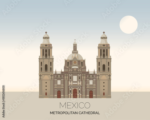 Mexico City Metropolitan Cathedral - Stock Illustration