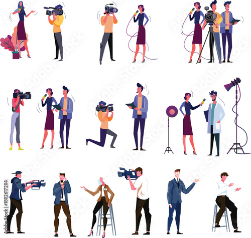 Media Professionals Reporting and Filming Collection