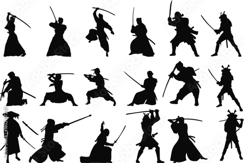 silhouette of a warrior with sword