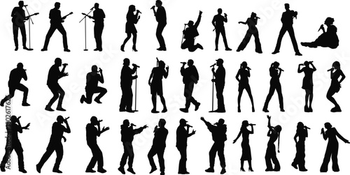 Dynamic Music Performers Silhouette Set