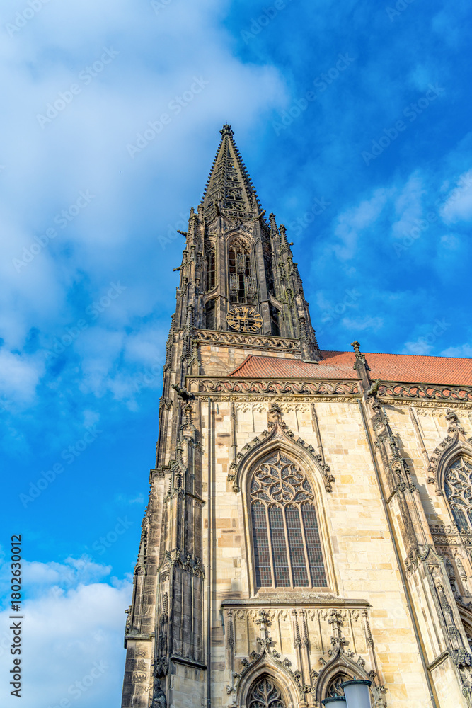 Fototapeta premium The Gothic-style St. Lamberti Catholic Church in Munster, Germany