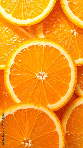 close up of fresh orange slices showing juicy texture and bright citrus color