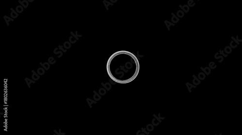 Spinning loading circle icon on black background. Digital buffering indicator, waiting symbol for web and app user interface.