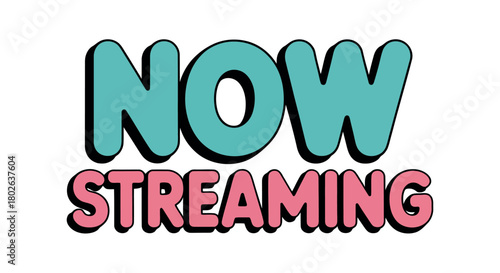 Now streaming text against a white background.