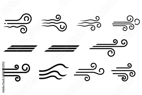 Collection of Stylized Wind Icons