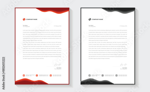 Modern Creative & Clean business style letterhead bundle of your corporate project design. Set to print. modern business letterhead in abstract design. minimal corporate business letterhead template.