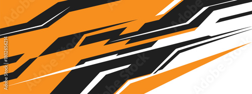 cargo van decal design vector with bold abstract stripes, dynamic motion accents, and sleek racing elements, perfect for professional wrap designs, branded fleet vehicles, and high-impact automotive