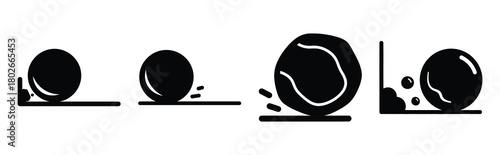 rock rolled away Easter silhouette art, black color and white background