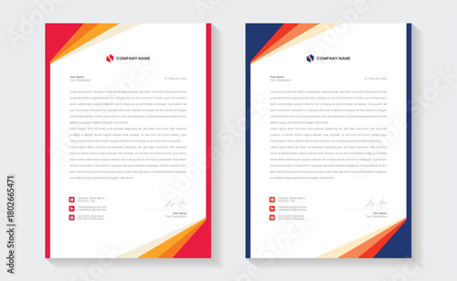 Modern Creative & Clean business style letterhead bundle of your corporate project design. Set to print. modern business letterhead in abstract design. minimal corporate business letterhead template.