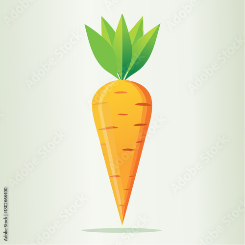 Carotte stylisée vectorielle isolée