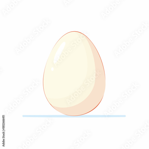 Œuf stylisé vectoriel isolé