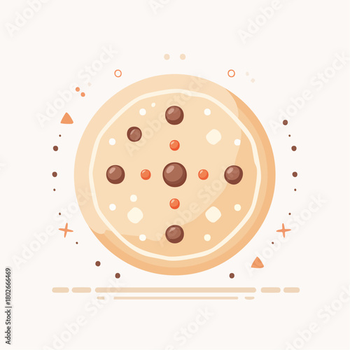 Biscuit stylisé vectoriel en design plat