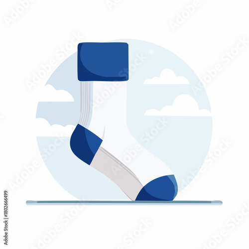 Illustration design plat de chaussette adorable