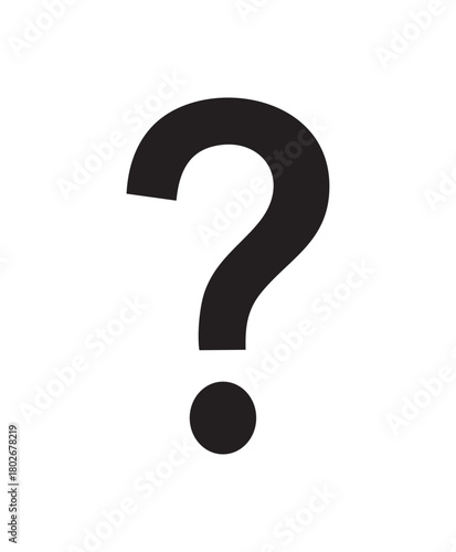 Question Mark Icon, black ikon