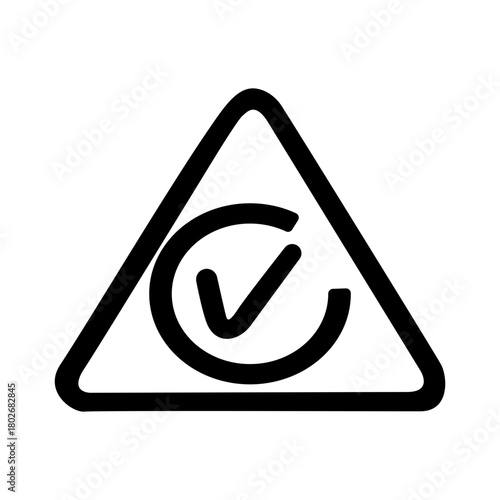 Regulatory Compliance Mark (RCM) icon vector