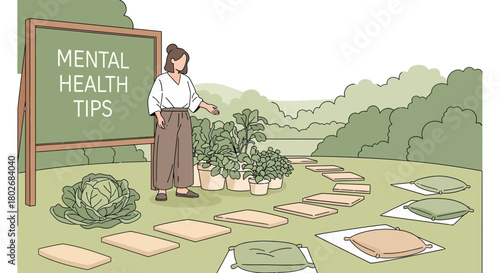 Cultivating inner peace: A visual guide to mental wellness through mindful gardening