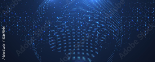 Abstract digital blockchain cube blocks concept. 3D big data cubes quantum computer technology idea. Artificial intelligence data core cubes design element