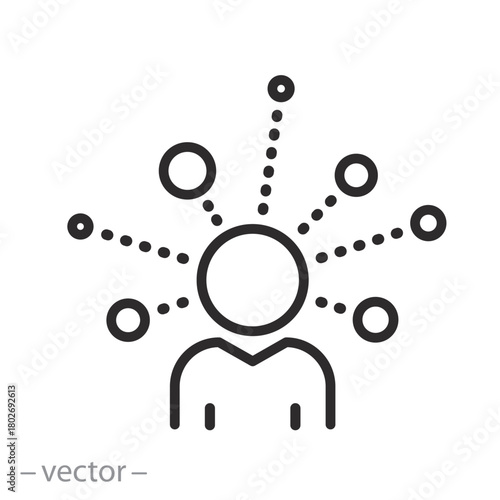 Influence Network Icon Vector Illustration