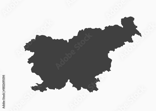 Vector map Slovenia template outline country