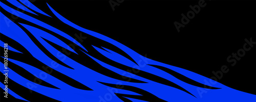 Exclusive blue, white and black color combination sport racing car livery design, for universal medium eps10 vector ready to print.