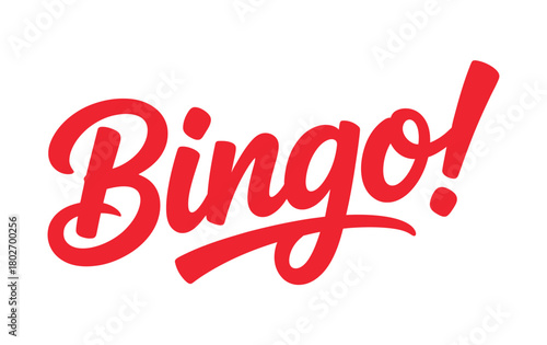 The word Bingo is written in a stylized red font with an exclamation point.