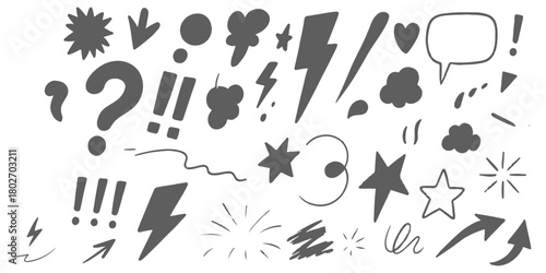 A set of hand prints vector illustration for school alphabet art and design element symbol and sign