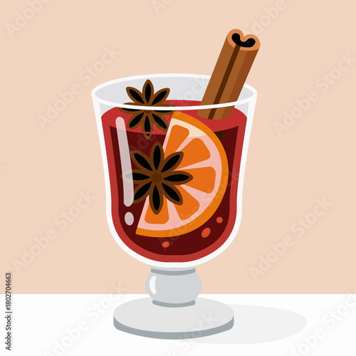 Winter mood and mulled wine