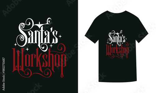 santas workshop vector t-shirt design