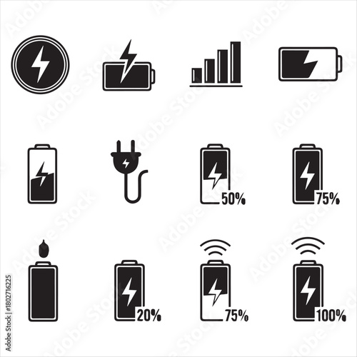 battery charging icon design 