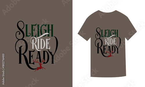 marry cristmas typography lettering design template