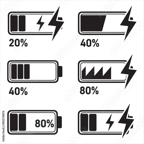 battery charging icon design 