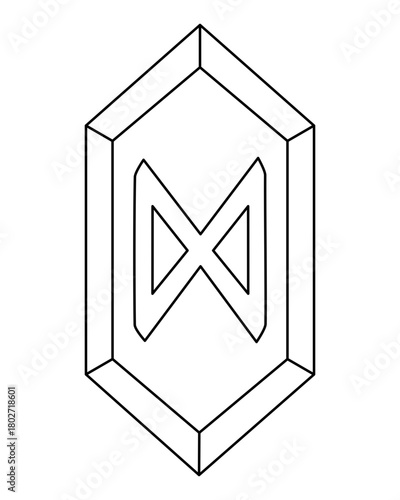 Dagaz is a rune of the Elder Futhark, symbolizing "day," dawn, transformation, breakthrough, and new beginnings, the transition from darkness to light. It aids in achieving goals, self-realization, an