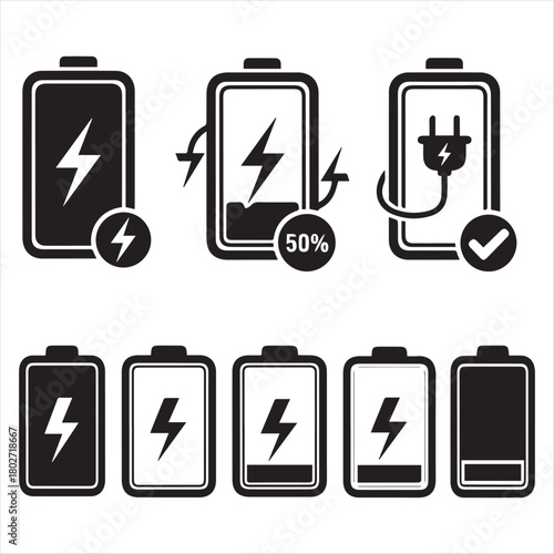 battery charging icon design 