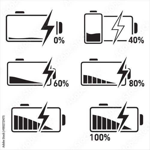 battery charging icon design 