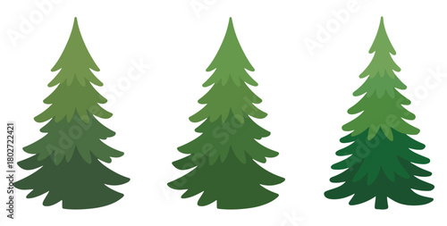 christmas green fur tree set