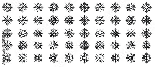 Elegant snowflake collection for winter designs and festive holiday projects creates a magical seasonal atmosphere for your creative needs