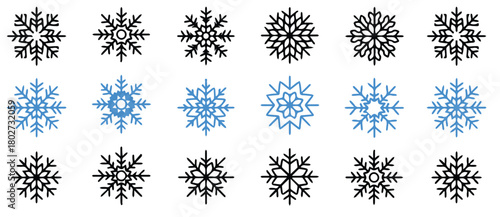 Design captivating winter wonderlands with these beautiful and unique snowflake elements, perfect for seasonal creativity.